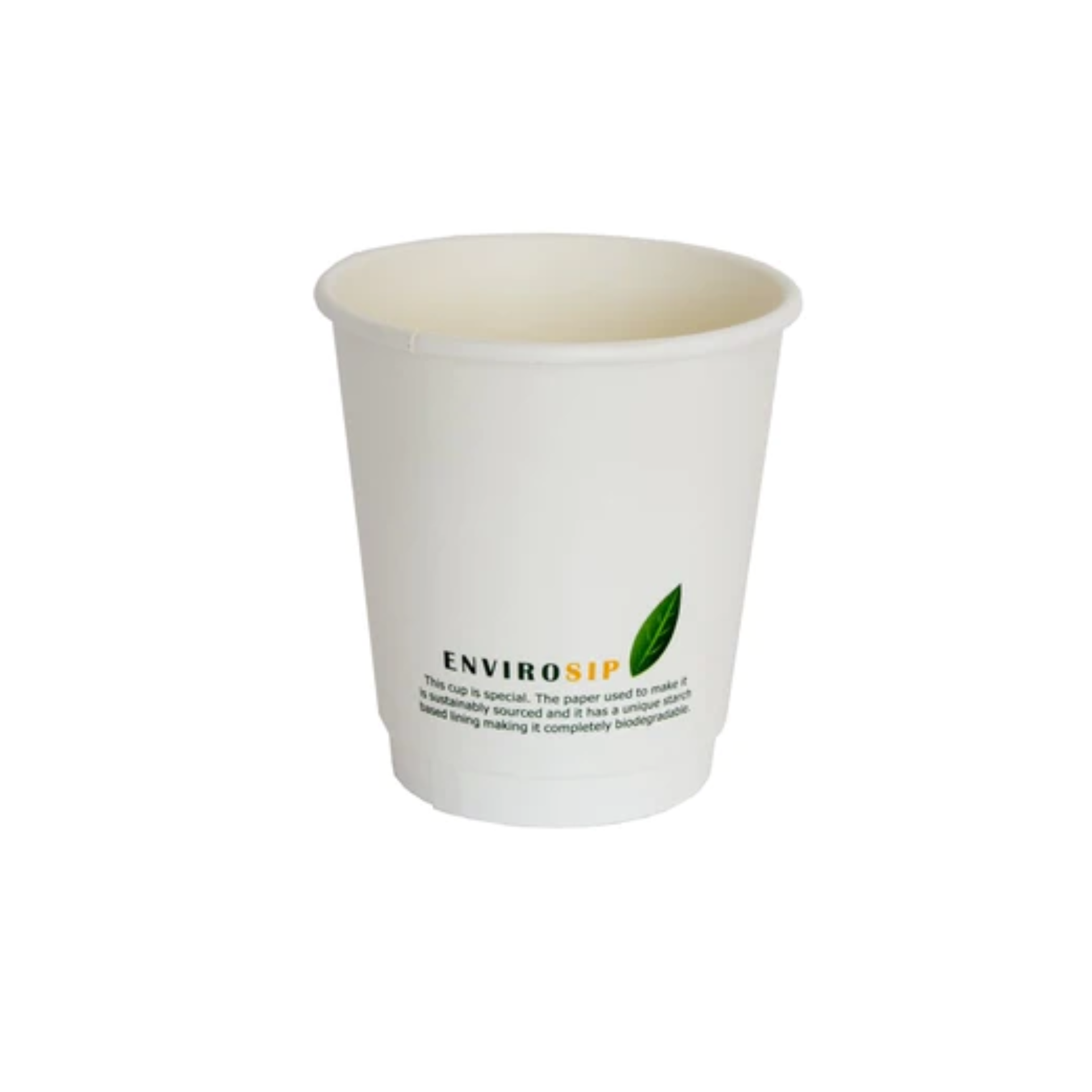 EcoChoice 8 oz. Squat Double Wall Kraft Compostable Paper Hot Cup - 25/Pack