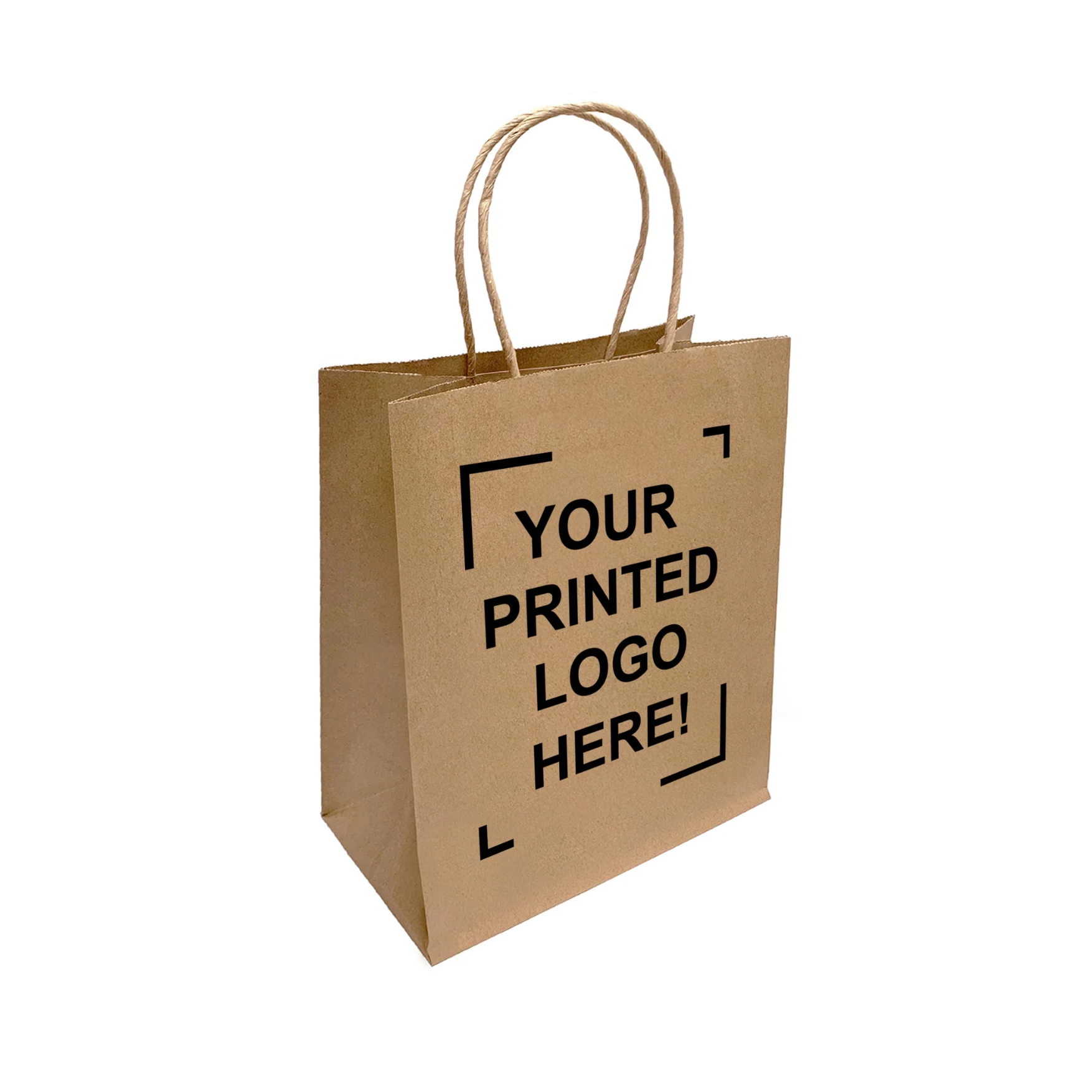 Paper Take out Bag Twist Handle Custom Logo Recycled Shopping Bags KimEcopak