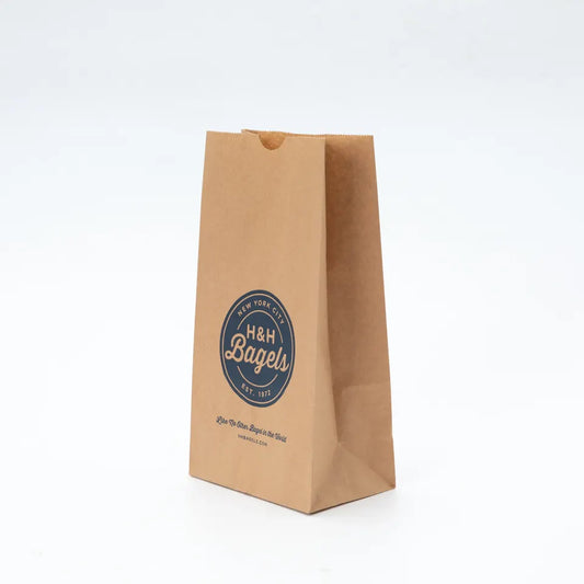 Paper Take out Bag No Handle Custom Logo | 12Lbs, 20 Lbs, 50 Lbs | Wholesale Canada