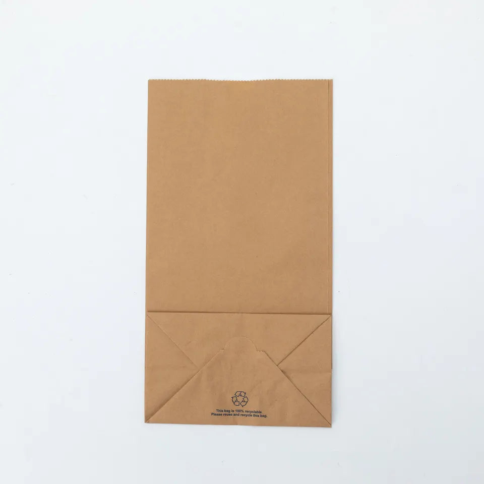 Custom Logo Paper Take out Bag No Handle | 12Lbs, 20 Lbs, 50 Lbs | Wholesale Canada