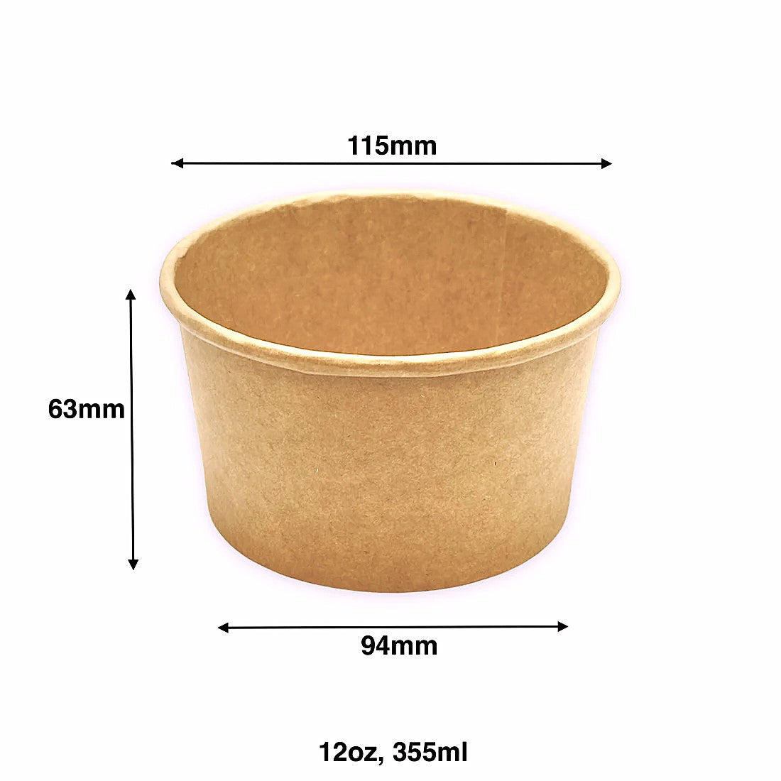 Kraft Paper Soup Containers | Size 8Oz / 12Oz / 16Oz / 32Oz | Case of 500