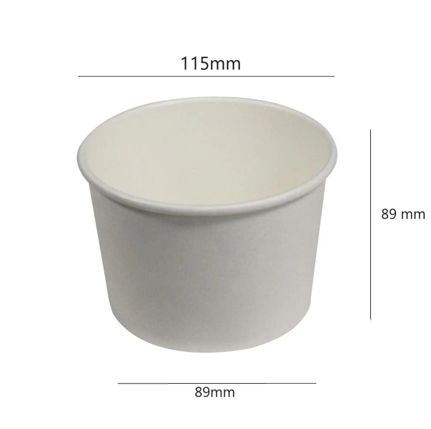 16 Oz Disposable Paper Soup Containers | WHITE | Bulk in Canada | CASE OF 500