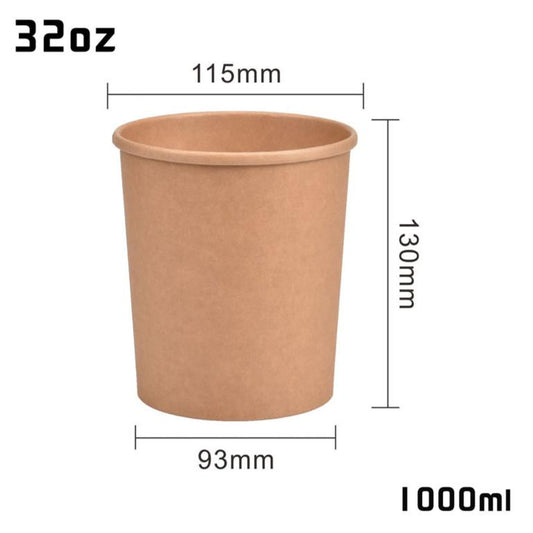 32 Oz Paper Soup Container | KRAFT | Case of 500