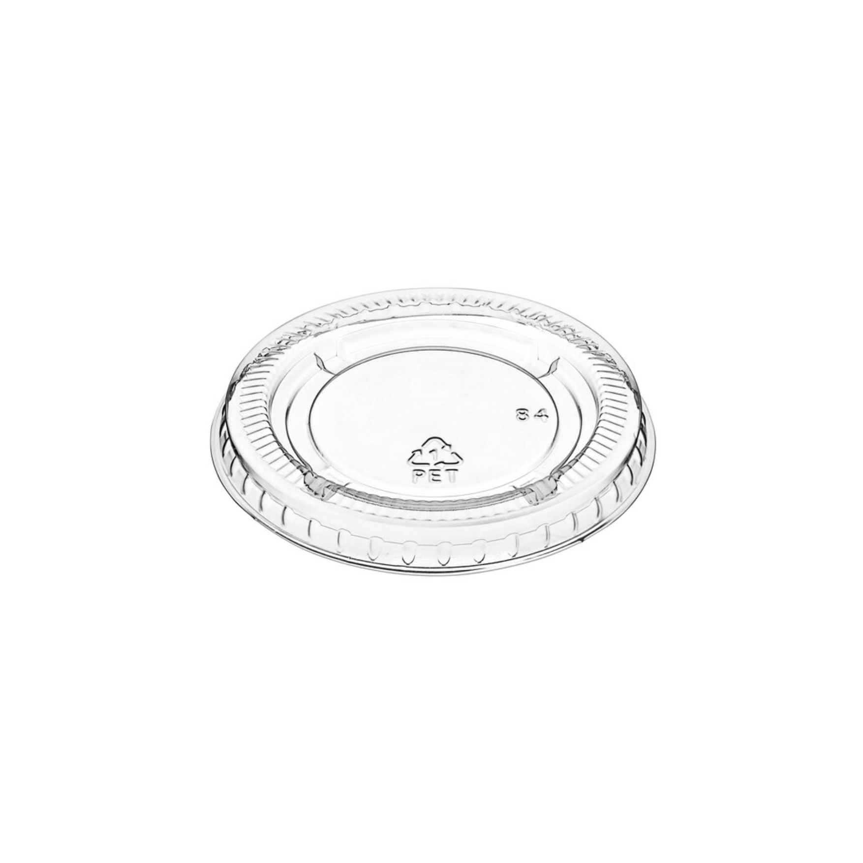  Clear Round PET Flat Lid For 1.5-2 OZ 