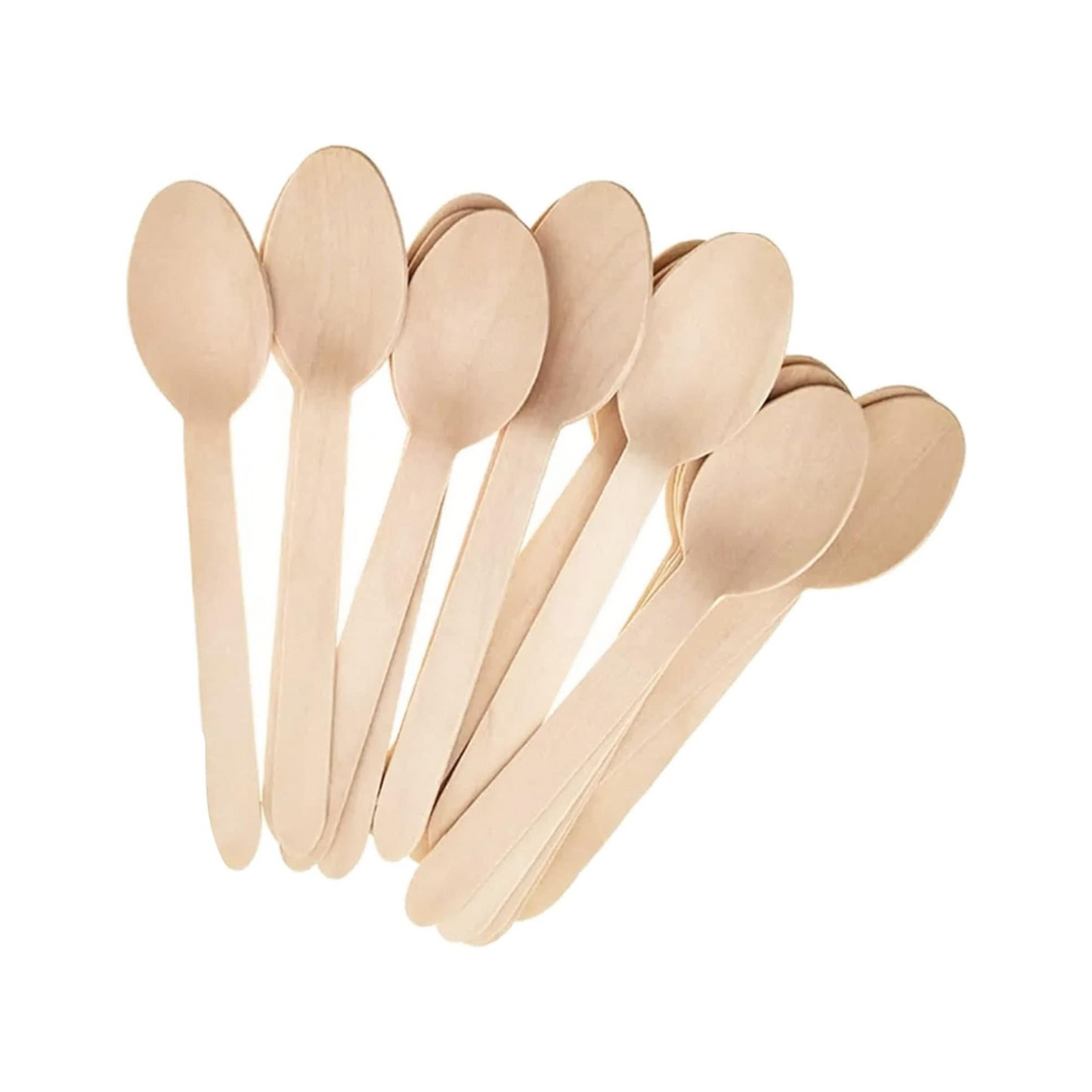 Disposable Wooden Spoon 6.3 Inch (160 mm) | Wholesale Pricing in Canada | 1000 Pcs/Case