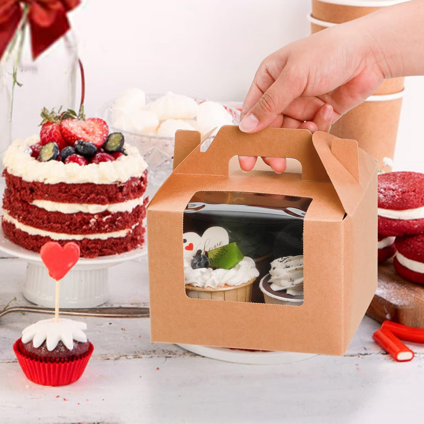 Cupcake Box 4 with Handle