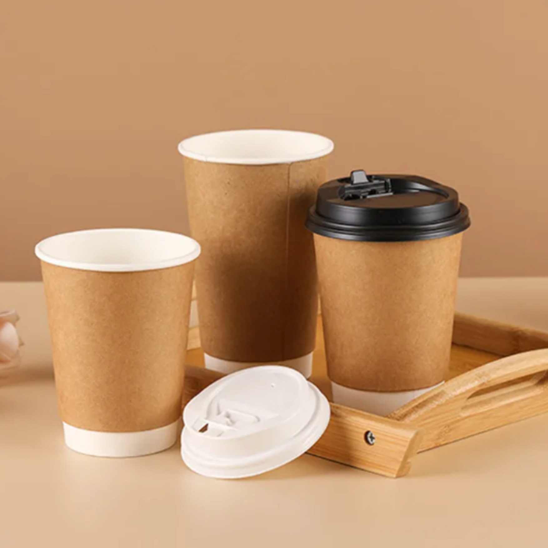 Double Wall Kraft Paper Hot Cup 10 Oz