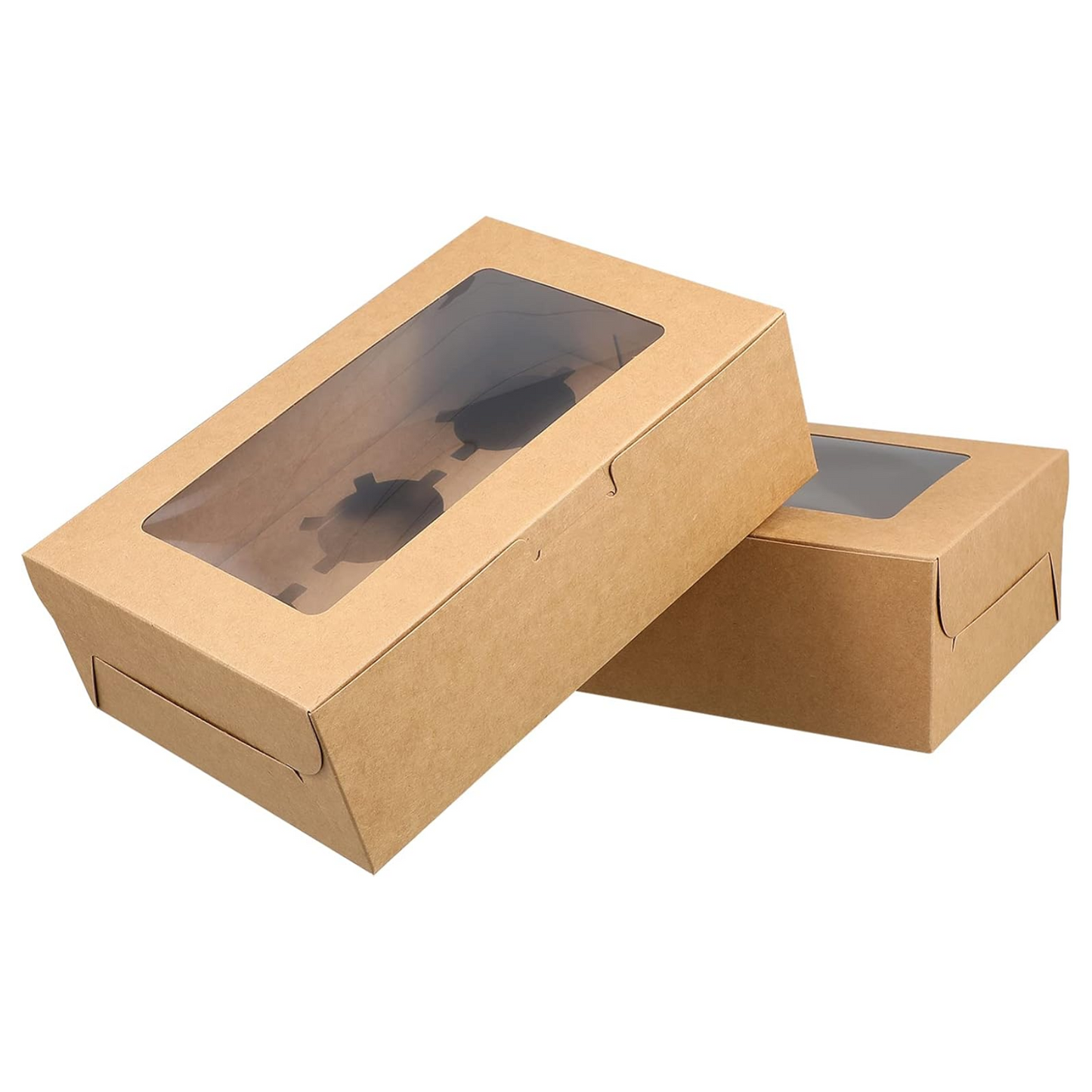 Kraft Cake Paper 6 Boxes with window
