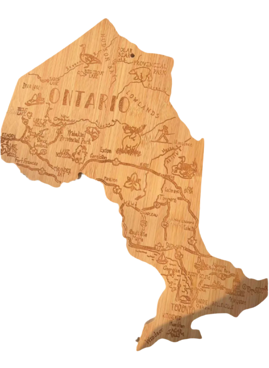 Destination Canada State Shaped Cutting & Serving Board