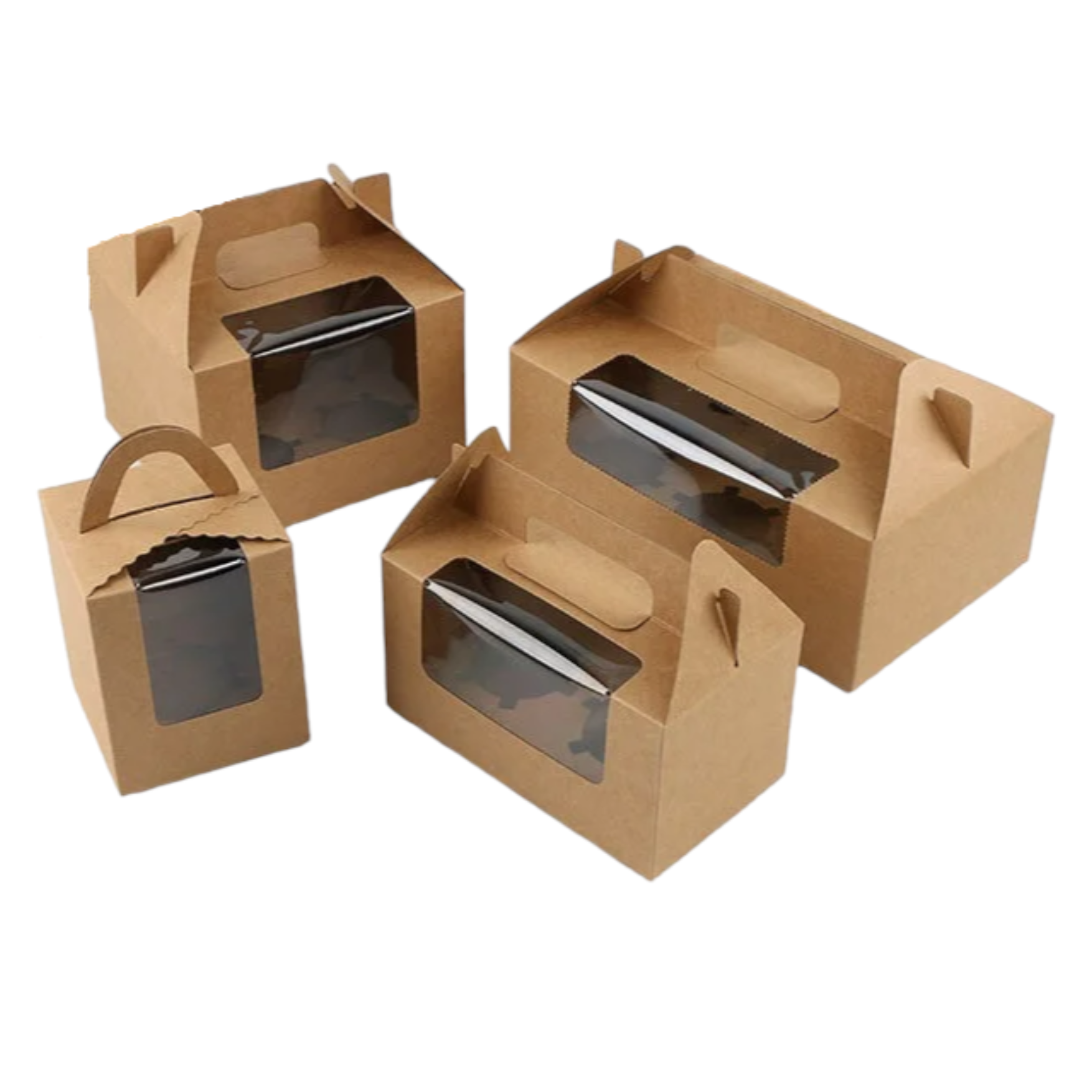 Single Kraft Cake Box with Handle