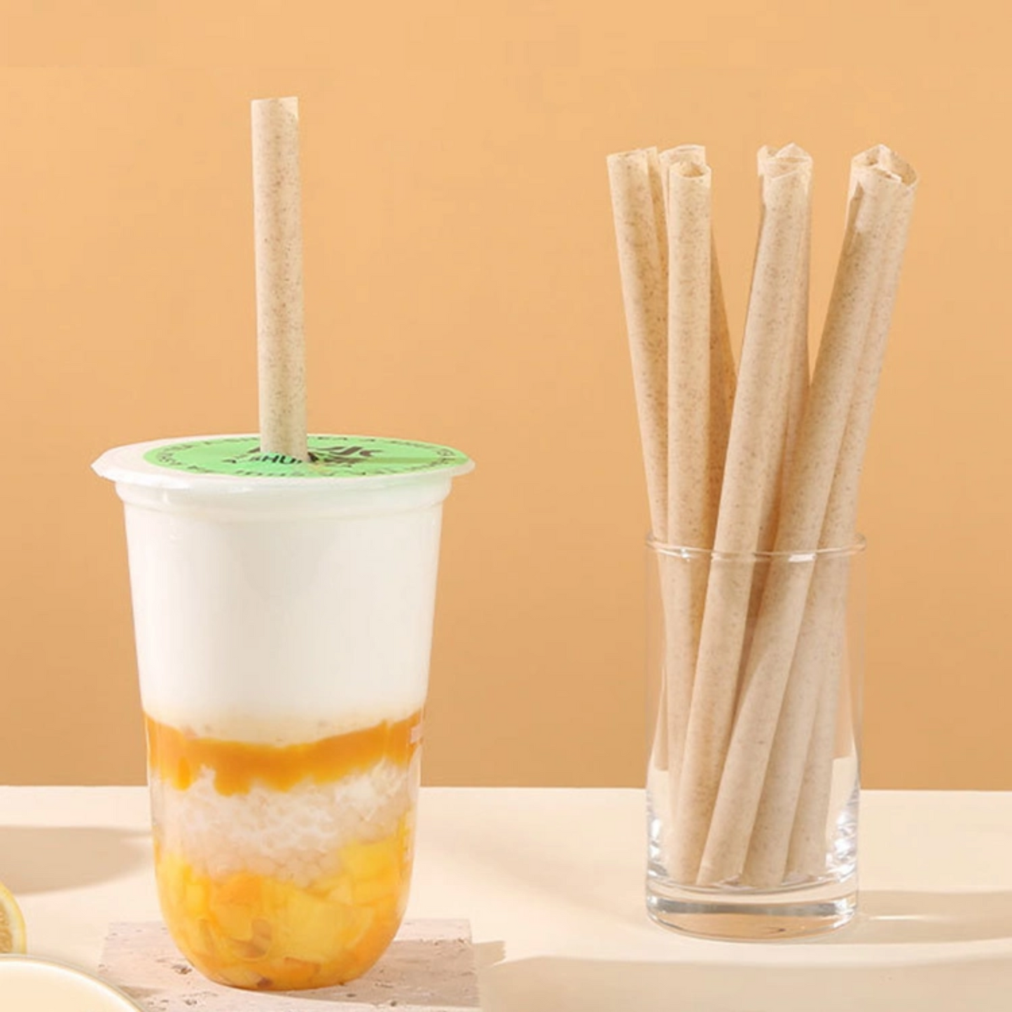 Sugarcane Boba Straw size 12mm