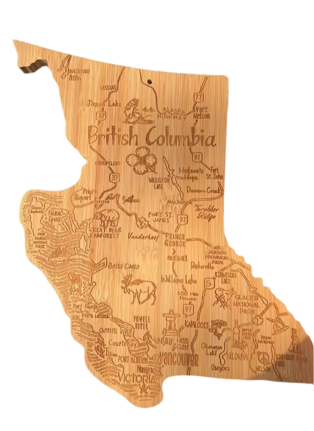 Destination Canada State Shaped Cutting & Serving Board