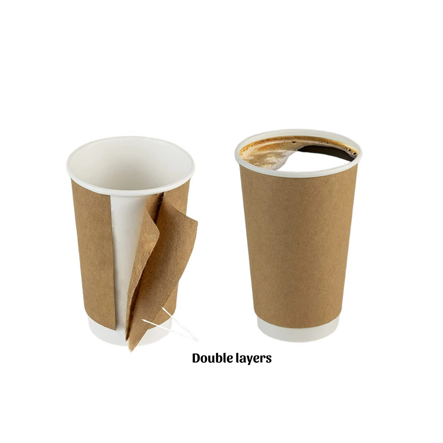 Double wall hot coffee cup 16 oz