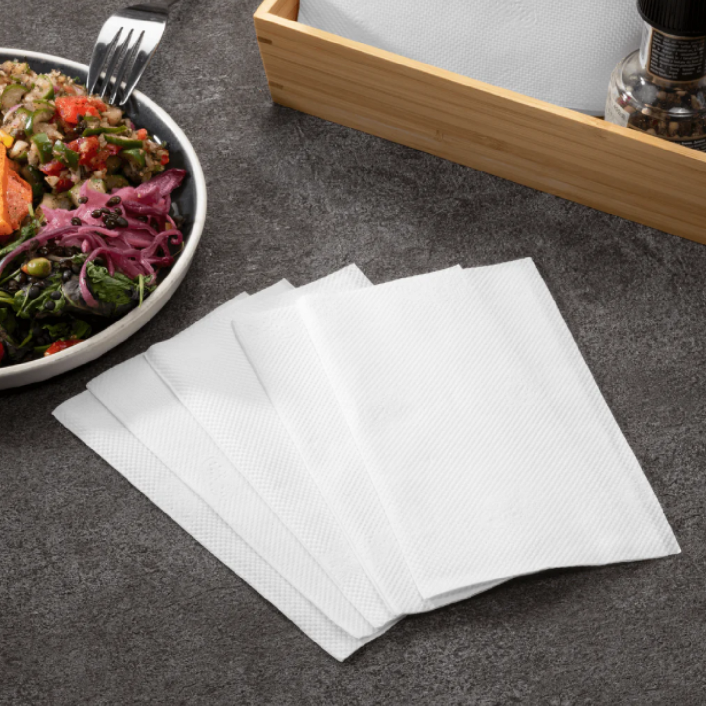 White Interfold Paper Napkins 1-Ply | Wholesale Price Canada | CASE OF 6000