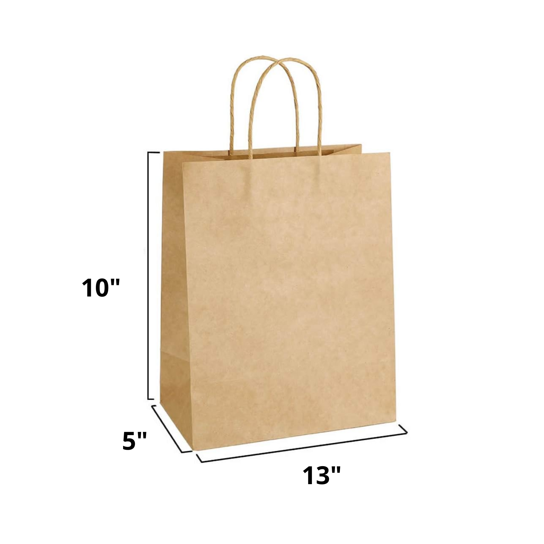 kraft paper bags twist handles 27lbs