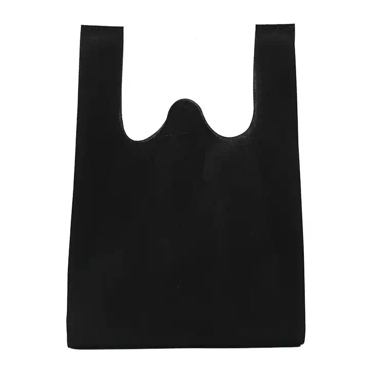 Black Non Woven Reusable Bags | Size L | 13.5" x 6.5" x 23.5" | CASE OF 300 PCS