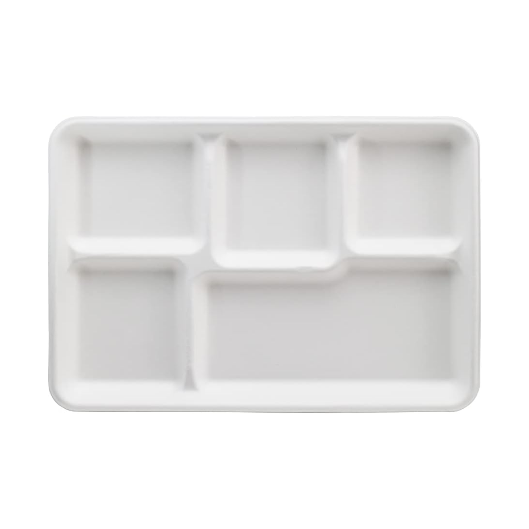 5 Compartment Sugarcane Fiber Disposable Tray For Party Wholesale ...