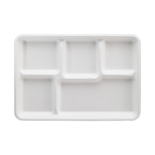 Sugarcane Fiber Tray 5 Compartment 