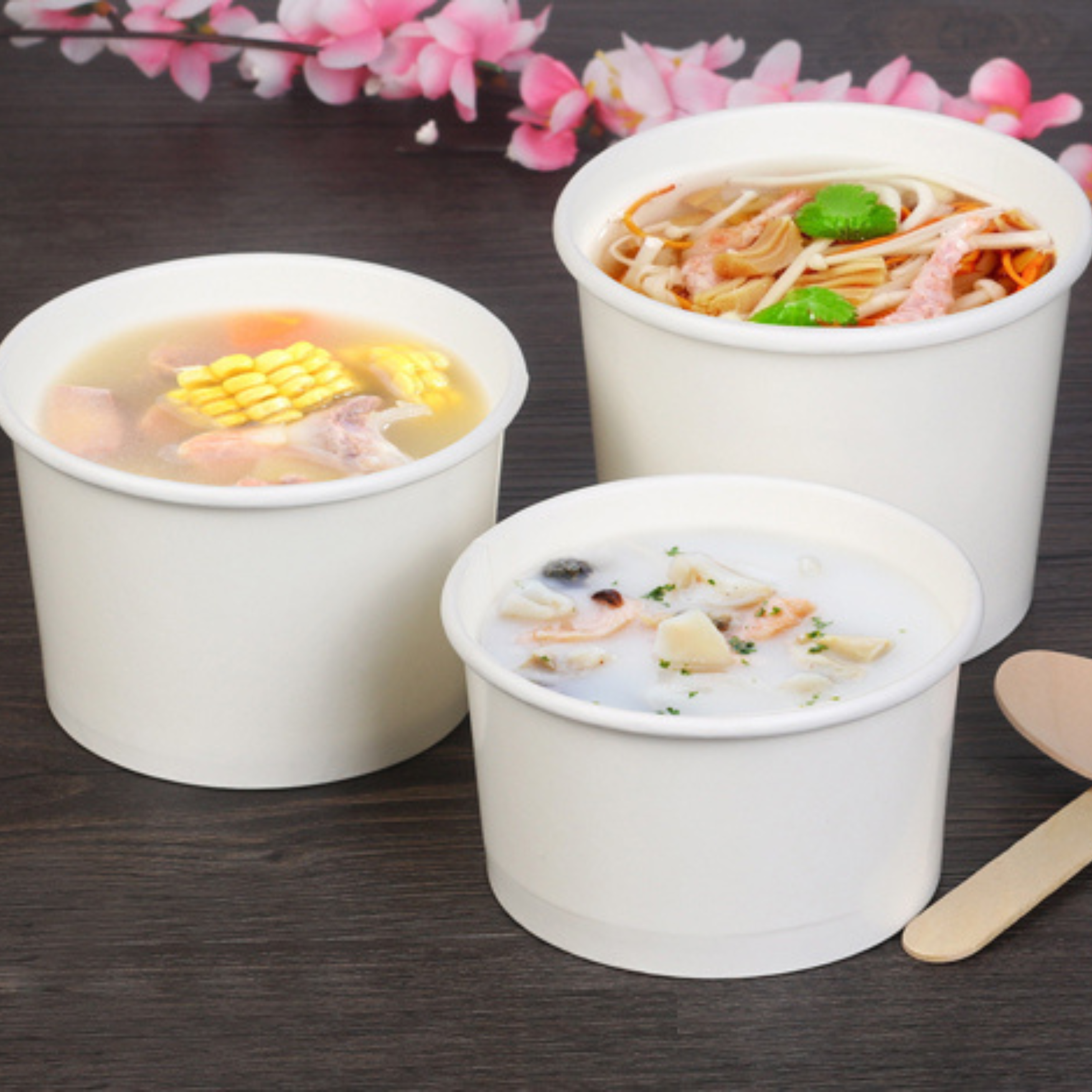 White Soup Container