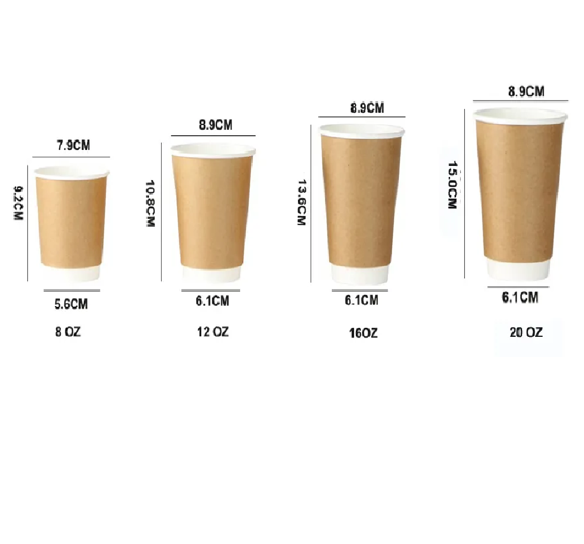 Custom Hot Coffee Cup, Sleeveless & Double Wall